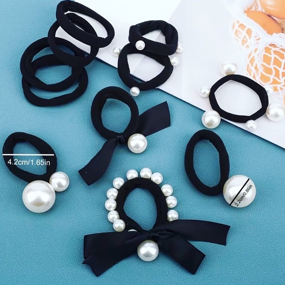 💢NEwW‼️Pearl Seamless Hair Tie, 11 pcs 🌈❤️🛍️ - Picture 3 of 6